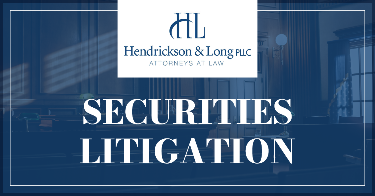 Securities Litigation in West Virginia